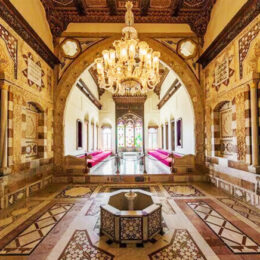 Beautiful room decorated with mosaics in Beirut, Lebanon